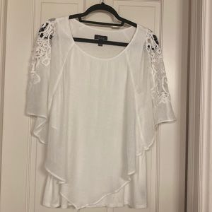Alyx XL white shirt with lace on top of arms